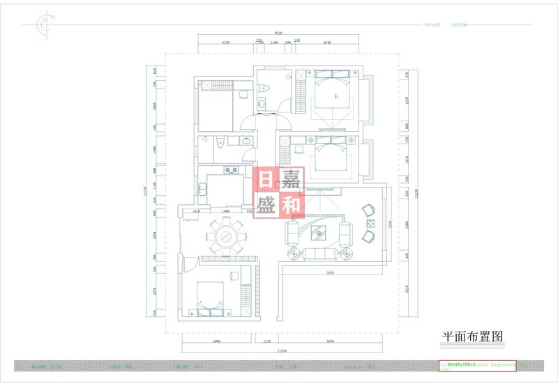 多巴興業(yè)城160m2四室裝修實(shí)景圖